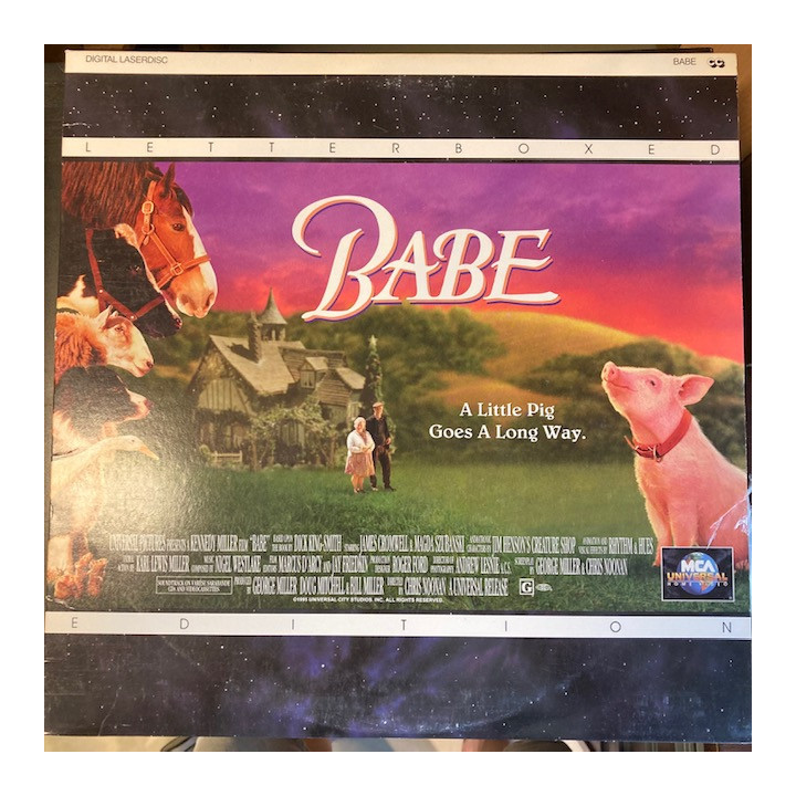 Babe LaserDisc (VG/VG+) -komedia/draama-
