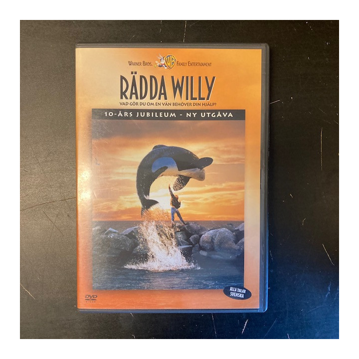 Free Willy - pelastakaa Willy (10-vuotisjuhlajulkaisu) DVD (M-/M-) -seikkailu/draama-
