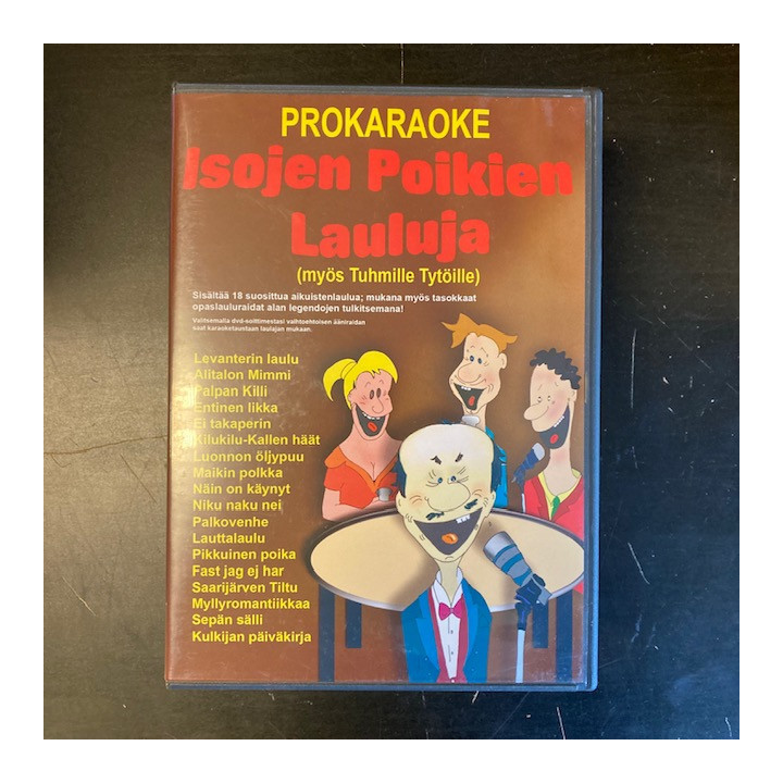 Isojen poikien lauluja (prokaraoke) DVD (M-/VG+) -karaoke-