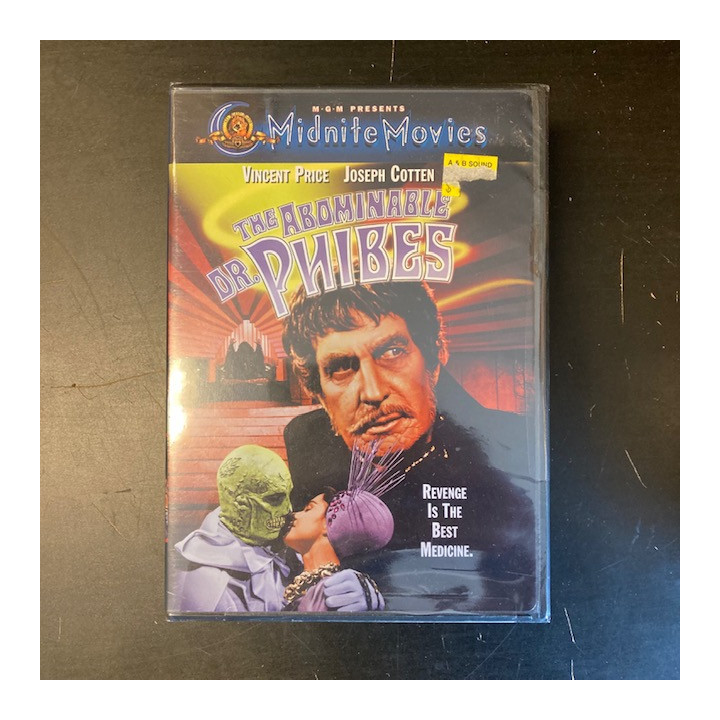 Abominable Dr. Phibes DVD (avaamaton) -kauhu/komedia- (R1 NTSC/ei suomenkielistä tekstitystä)