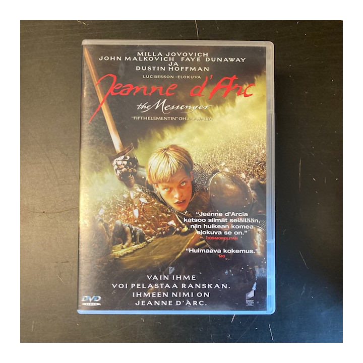 Jeanne d'Arc DVD (VG+/M-) -seikkailu/draama-