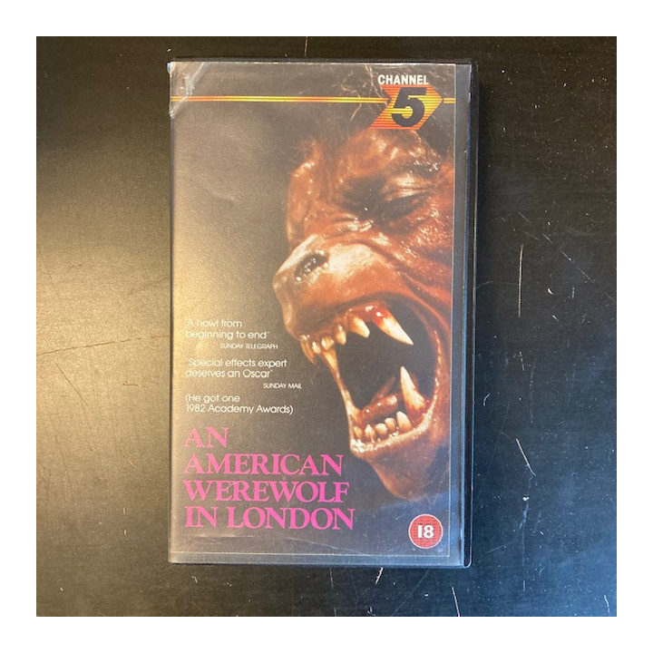 American Werewolf In London VHS (VG+/VG+) -kauhu- (ei suomenkielistä tekstitystä)