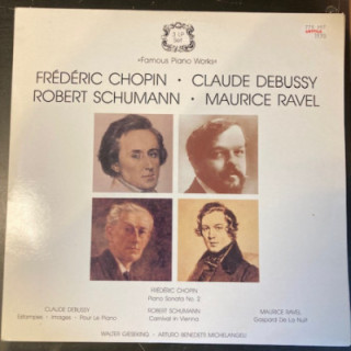 Chopin / Debussy / Schumann / Ravel - Famous Piano Works 3LP (VG+/M-) -klassinen-