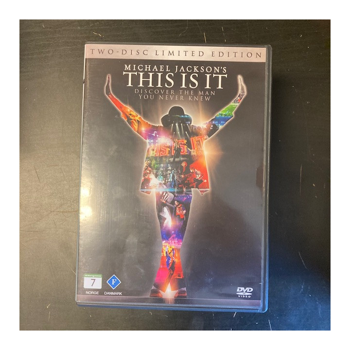 Michael Jackson's This Is It (limited edition) 2DVD (VG/M-) -dokumentti-