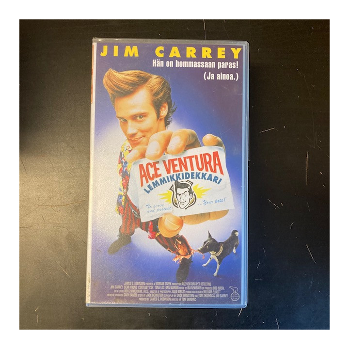 Ace Ventura - lemmikkidekkari VHS (VG+/M-) -komedia-