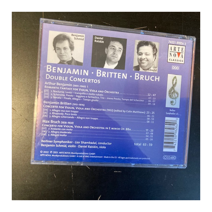 Britten / Bruch / Benjamin - Double Concertos CD (M-/M-) -klassinen-