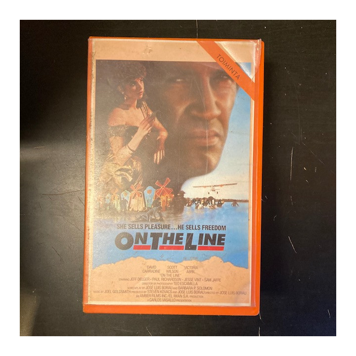 On The Line - rajalla VHS (VG+/VG+) -draama-
