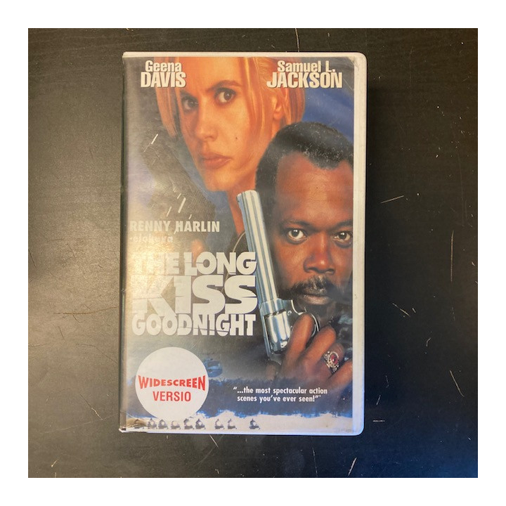 Long Kiss Goodnight VHS (VG+/VG+) -toiminta-