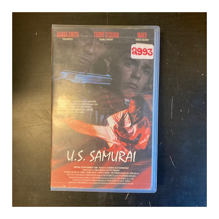 U.S. Samurai VHS (VG+/VG+) -toiminta-