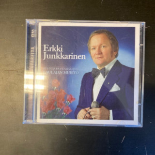 Erkki Junkkarinen - Ruusuja hopeamaljassa (laulajan muisto) 2CD (VG+-M-/M-) -iskelmä-