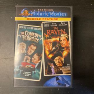 Comedy Of Terrors / The Raven DVD (VG+/M-) -kauhu/komedia- (R1 NTSC/ei suomenkielistä tekstitystä)