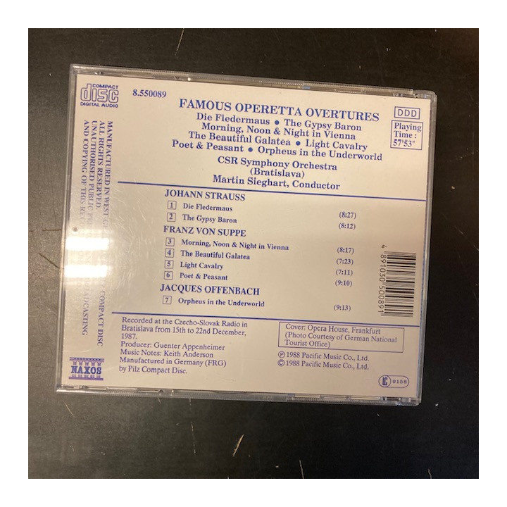 CSR Symphony Orchestra - Famous Operetta Overtures CD (M-/M-) -klassinen-