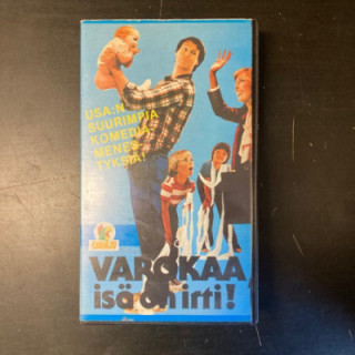 Varokaa, isä on irti! VHS (VG+/VG+) -komedia-