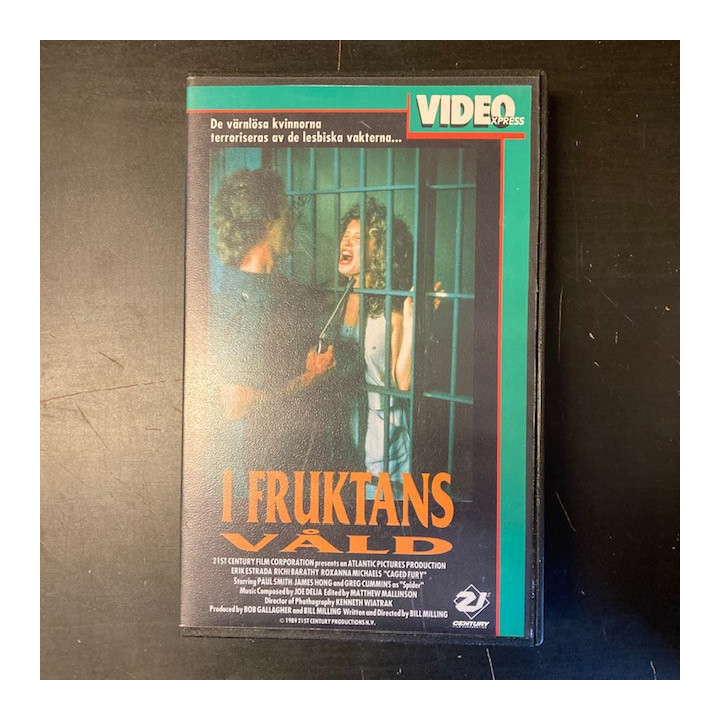 Caged Fury (1990) VHS (VG+/M-) -toiminta- (ei suomenkielistä tekstitystä)