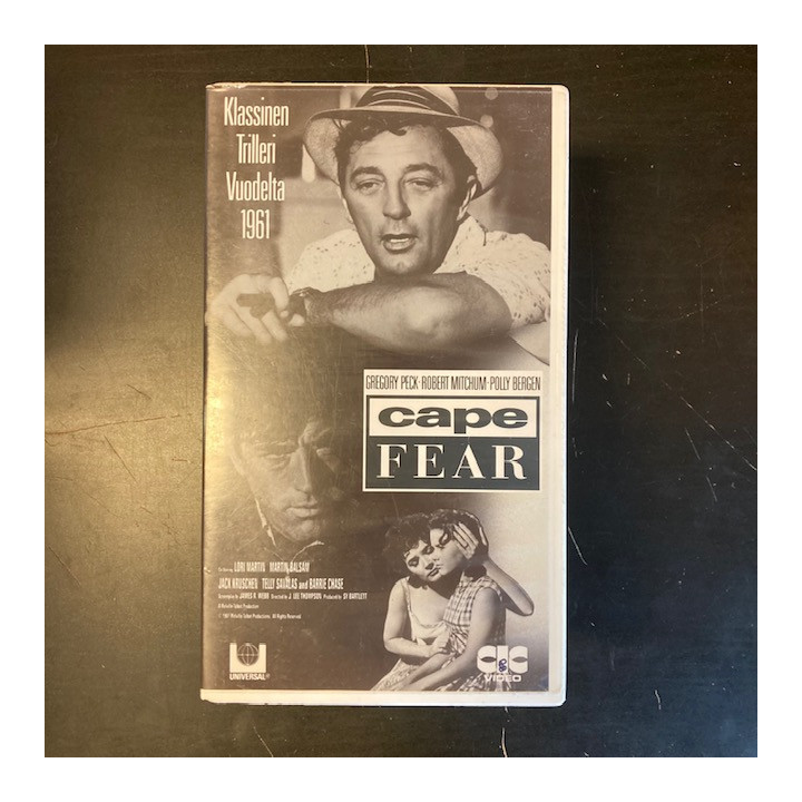 Cape Fear (1961) VHS (VG+/M-) -jännitys-
