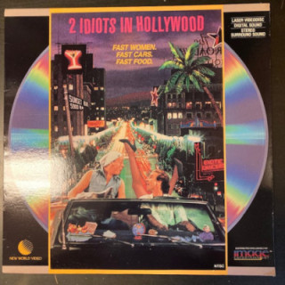 2 Idiots In Hollywood LaserDisc (VG+/M-) -komedia-