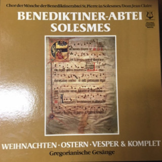 Benediktiner-Abtei Solesmes - Gregorianische Gesänge 3LP (VG+-M-/VG+) -klassinen-