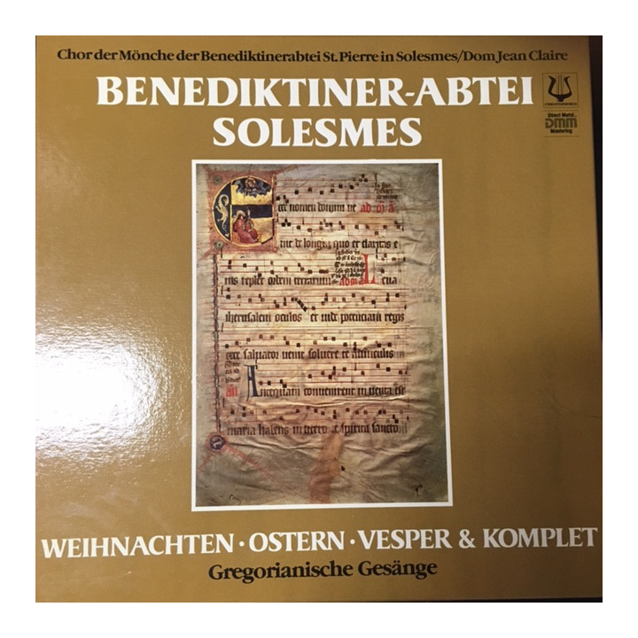 Benediktiner-Abtei Solesmes - Gregorianische Gesänge 3LP (VG+-M-/VG+) -klassinen-