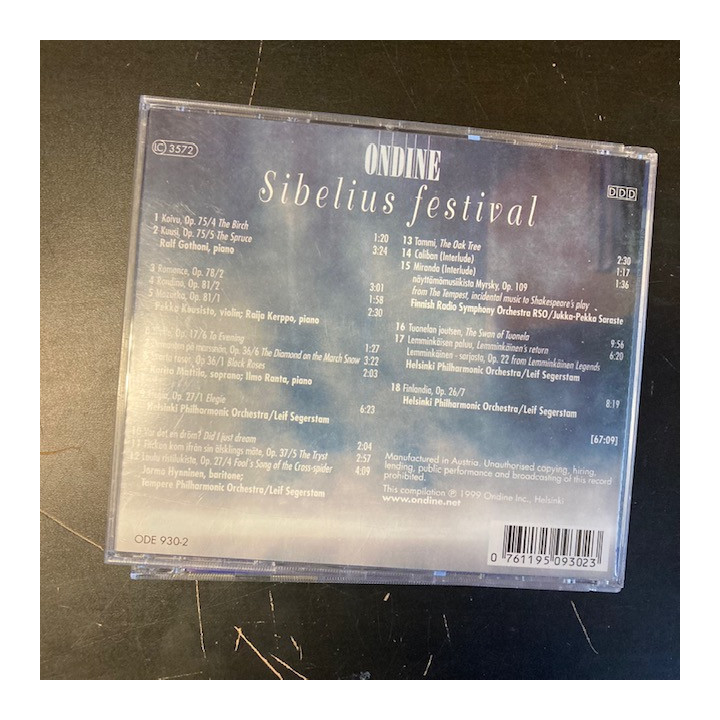 Sibelius Festival CD (M-/M-) -klassinen-
