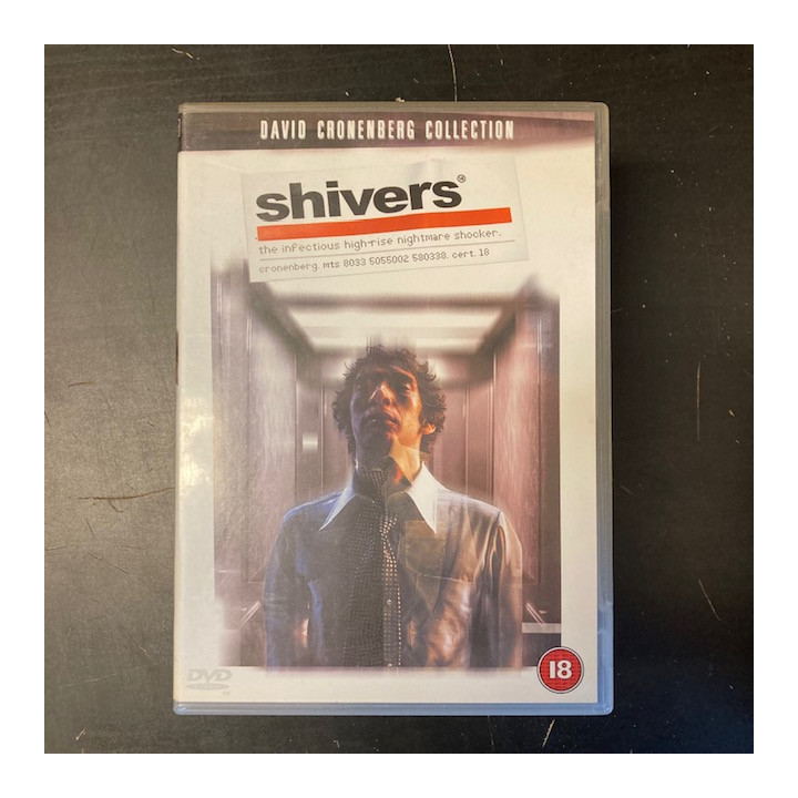 Shivers DVD (VG+/M-) -kauhu/sci-fi- (ei suomenkielistä tekstitystä)