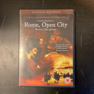 Rome, Open City DVD (M-/M-) -sota/jännitys- (ei suomenkielistä tekstitystä/englanninkielinen tekstitys)
