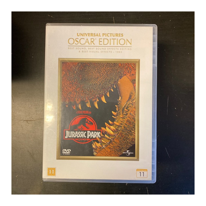Jurassic Park (oscar edition) DVD (VG+/M-) -seikkailu-