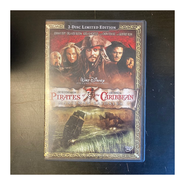 Pirates Of The Caribbean - Maailman laidalla (limited edition) 2DVD (VG+/M-) -seikkailu-