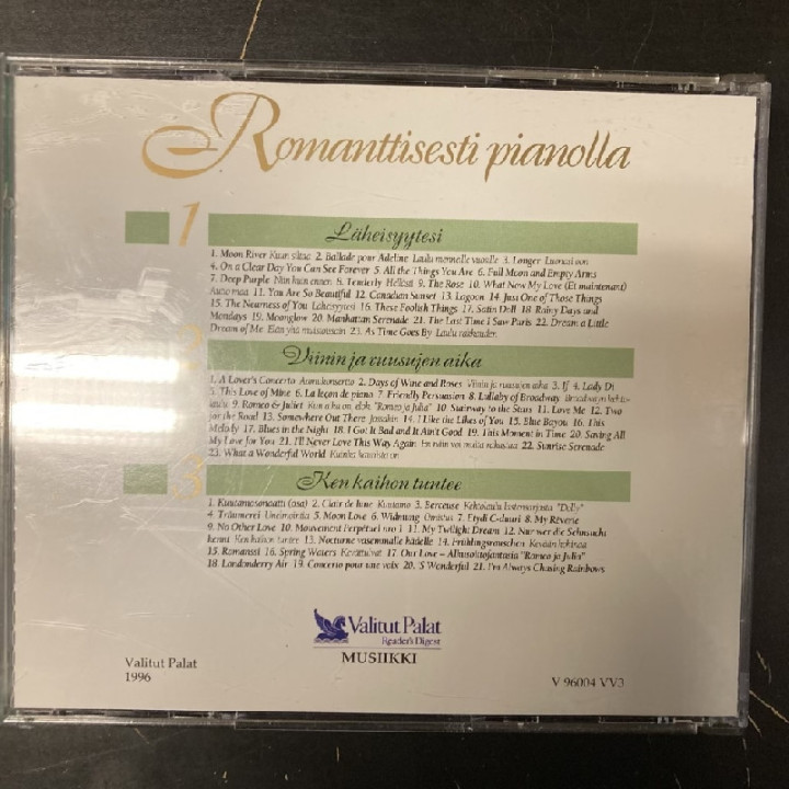 V/A - Romanttisesti pianolla (Kauneimmat ikivihreät) 3CD (VG+-M-/M-)