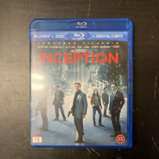 Inception Blu-ray+DVD (M-/M-) -toiminta/sci-fi-