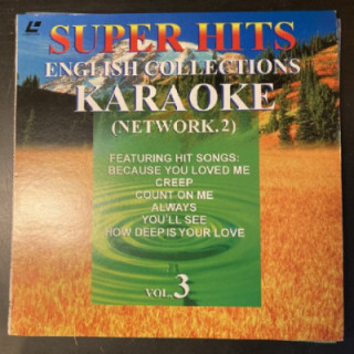 Super Hits English Collections Karaoke Vol.3 LaserDisc (VG-VG+/VG+) -karaoke-