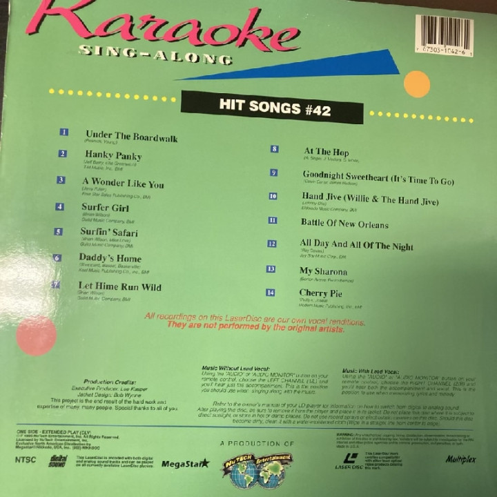 NuTech Entertainment - Hit Songs 42 LaserDisc (VG-VG+/VG+) -karaoke-