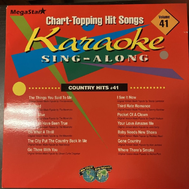 NuTech Entertainment - Country Hits 41 LaserDisc (VG+-M-/VG+) -karaoke-