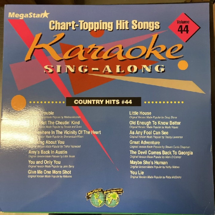 NuTech Entertainment - Country Hits 44 LaserDisc (VG+/M-) -karaoke-