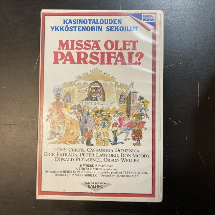 Missä olet Parsifal? VHS (VG+/M-) -komedia-