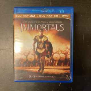 Immortals Blu-ray 3D+Blu-ray+DVD (VG+-M-/M-) -toiminta-