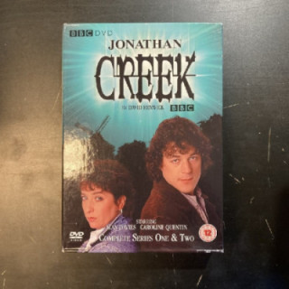 Jonathan Creek - Seasons 1-2 4DVD (VG/VG+) -tv-sarja- (ei suomenkielistä tekstitystä)
