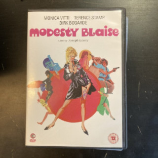 Modesty Blaise DVD (M-/M-) -toiminta/komedia- (ei suomenkielistä tekstitystä)