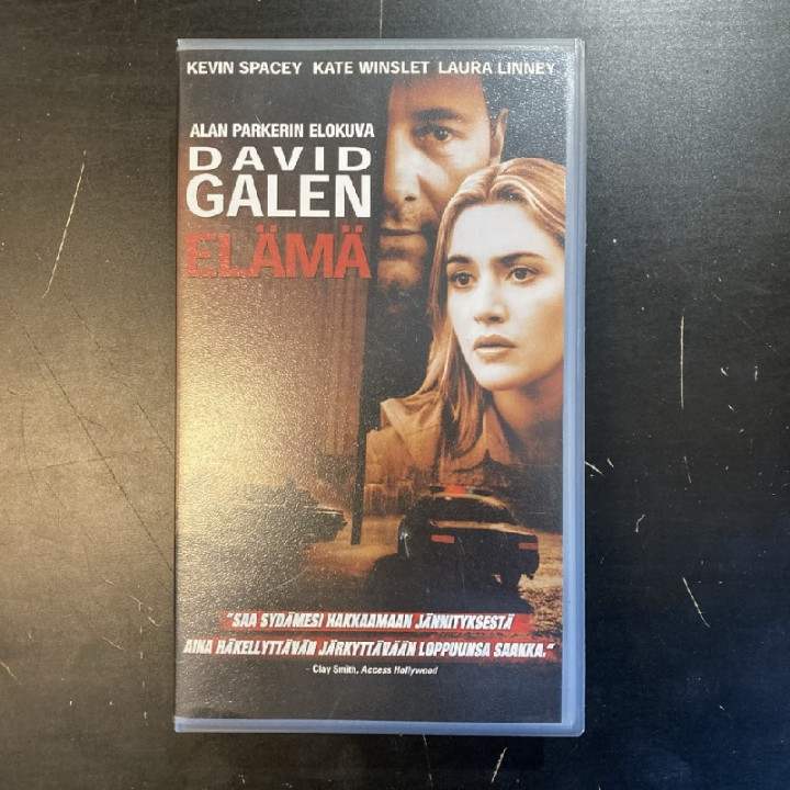 David Galen elämä VHS (VG+/VG+) -jännitys/draama-