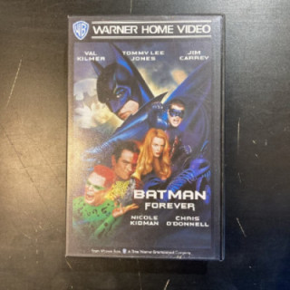 Batman Forever VHS (VG+/M-) -toiminta-