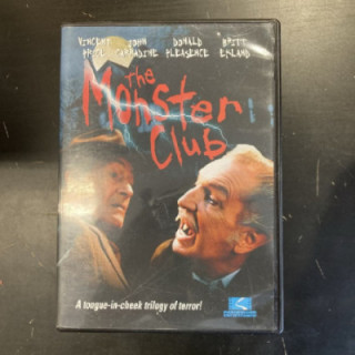 Monster Club DVD (VG/M-) -kauhu/komedia- (R1 NTSC/ei suomenkielistä tekstitystä)
