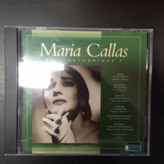 Maria Callas - Best Recordings 3 CD (M-/M-) -klassinen-