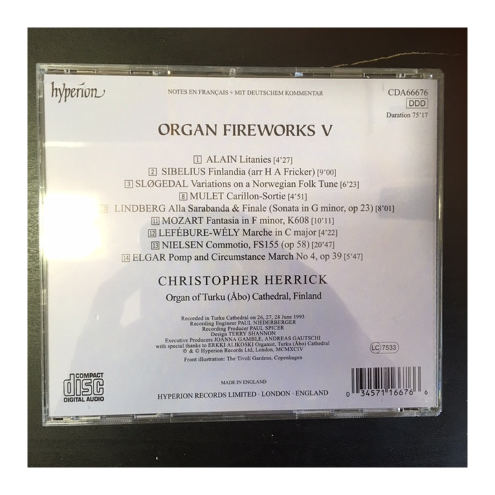 Christopher Herrick - Organ Fireworks V CD (VG+/M-) -klassinen-