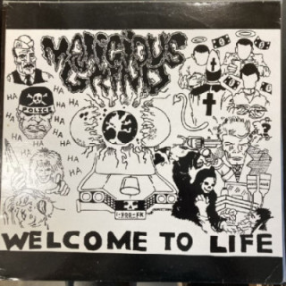 Malicious Grind - Welcome To Life LP (VG+/VG+) -crossover thrash-