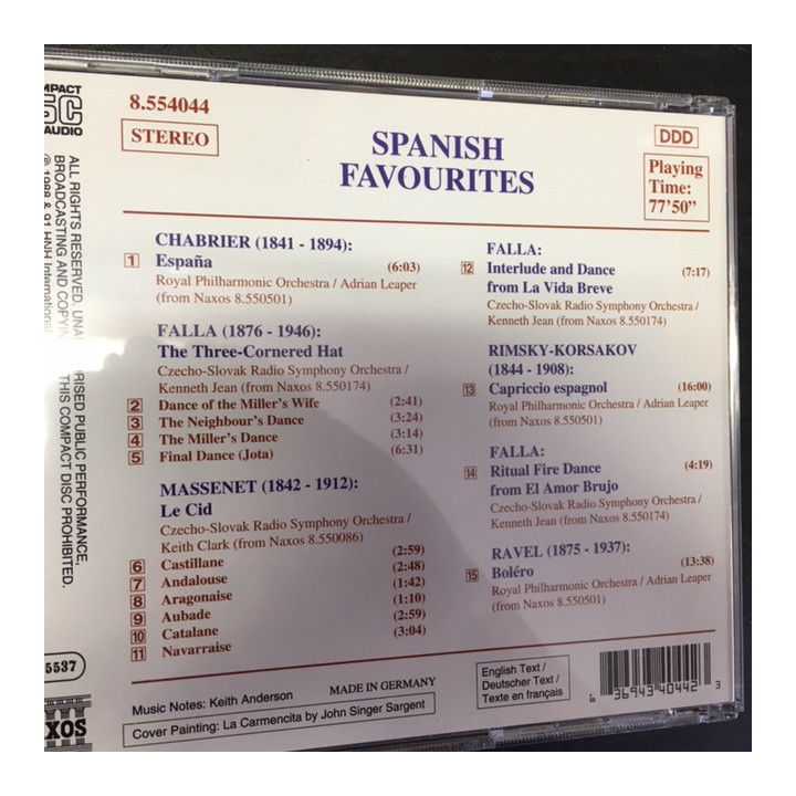 Spanish Favourites CD (M-/M-) -klassinen-