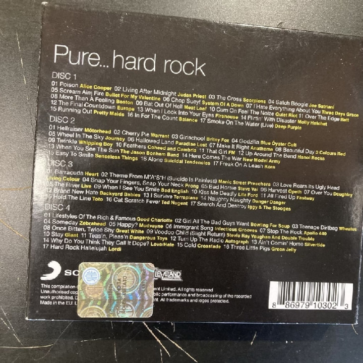 V/A - Pure... Hard Rock 4CD (VG+-M-/VG+)