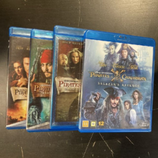 Pirates Of The Caribbean 1-4 Blu-ray (M-/M-) -seikkailu-