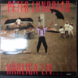 Peter Lunblad - Härliga liv... LP (M-/VG+) -soft rock-