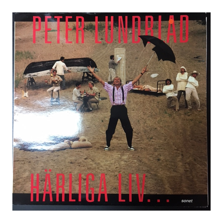 Peter Lunblad - Härliga liv... LP (M-/VG+) -soft rock-