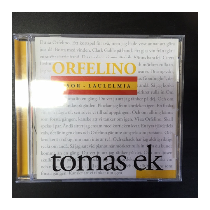 Tomas Ek - Orfelino CD (M-/M-) -laulelma-
