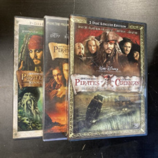 Pirates Of The Caribbean 1-3 6DVD (VG+/M-) -seikkailu-